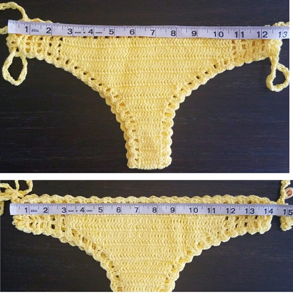 Crochet lace up bikini 2 piece swimsuit - Picture 7 of 7